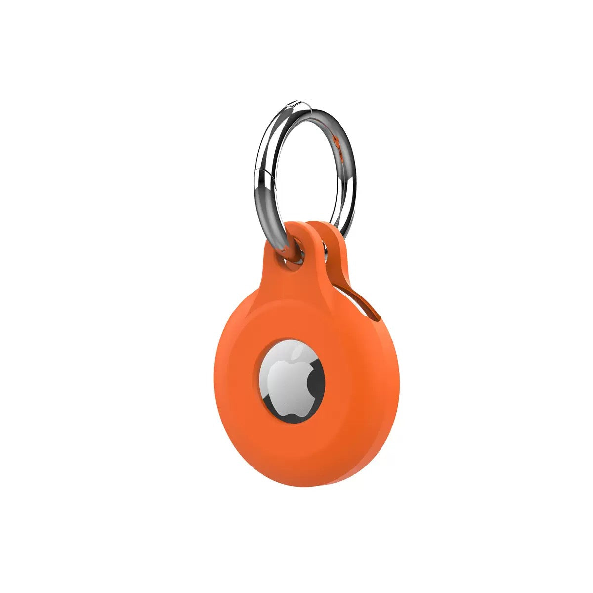 Colorful Silicone Keychain AirTag Case - Orange