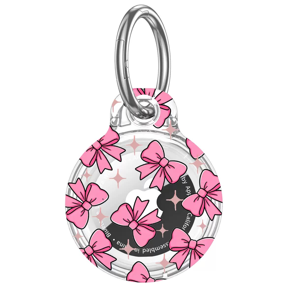Clear Case with Art Print AirTag Case - Bow