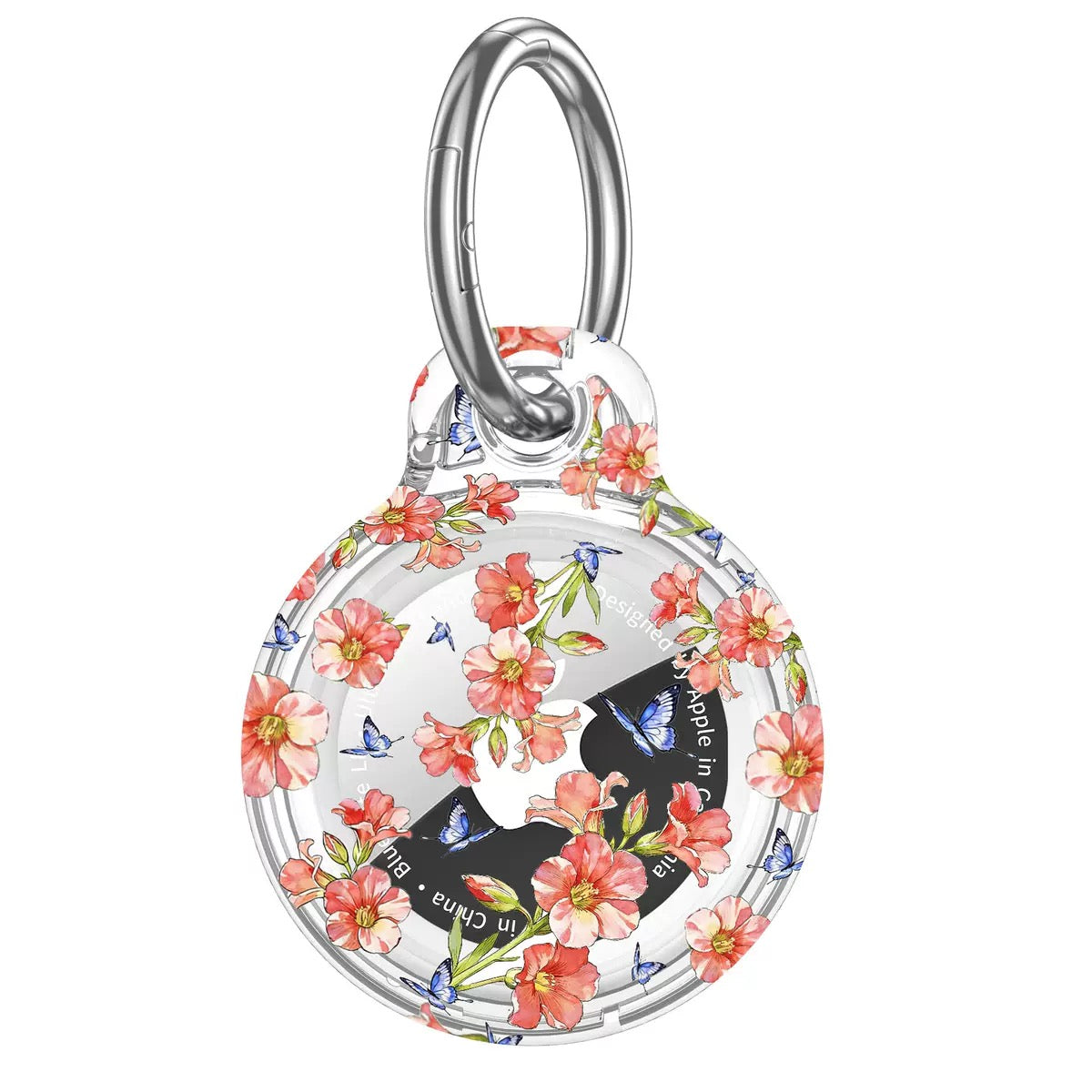 Clear Case with Art Print AirTag Case - Portulaca Flower