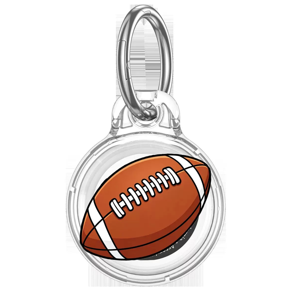 Clear Case with Art Print AirTag Case - Football