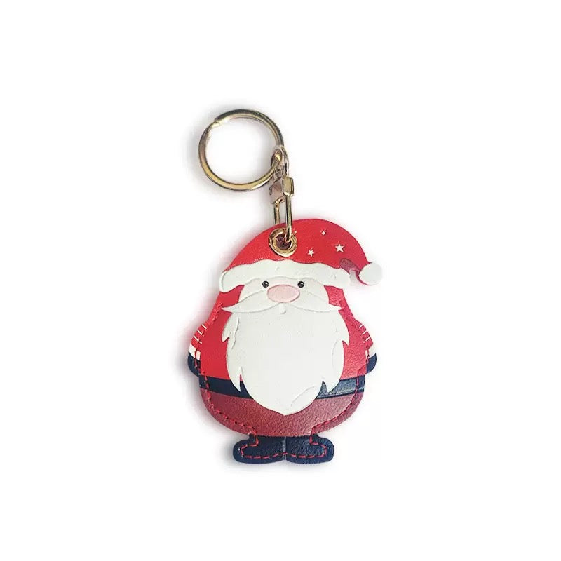 Leather Christmas AirTag Case - Santa Claus 1