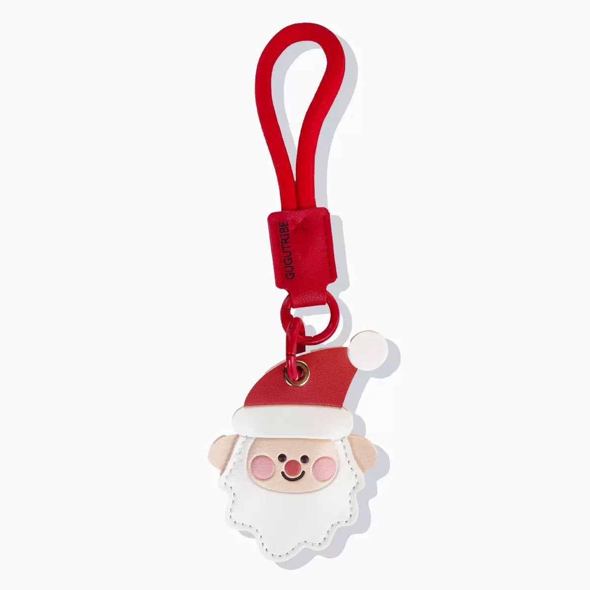 Leather Christmas AirTag Case - Santa Claus 2