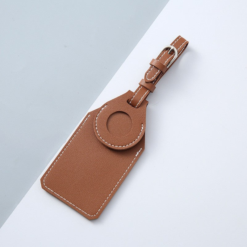 Leather Luggage Tag - Brown