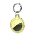 Transparent Colorful AirTag Keychain Case - Transparent Yellow