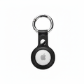 Leather Keychain AirTag Case - Black